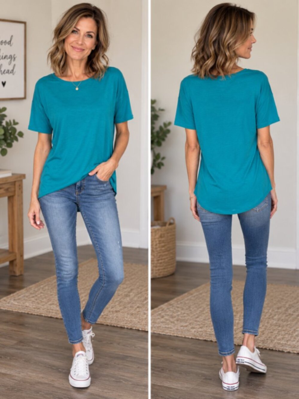 LuLaRoe Irma Top Turquoise Teal Size XXS